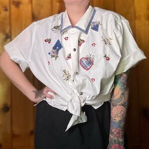 Vintage Napa Valley Embroidered Button Down